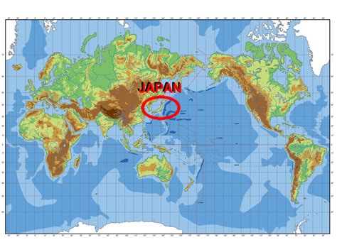 japan in world map.